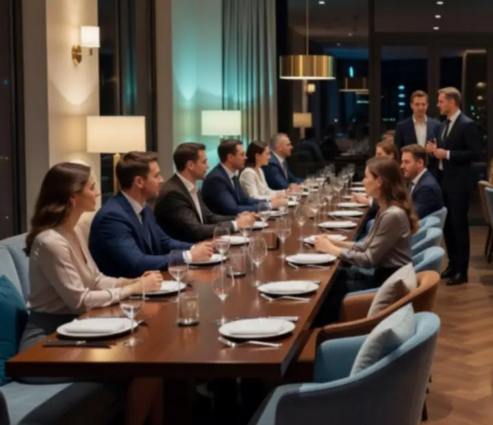 Večerní firemní setkání v moderním restaurantu Social Quartter